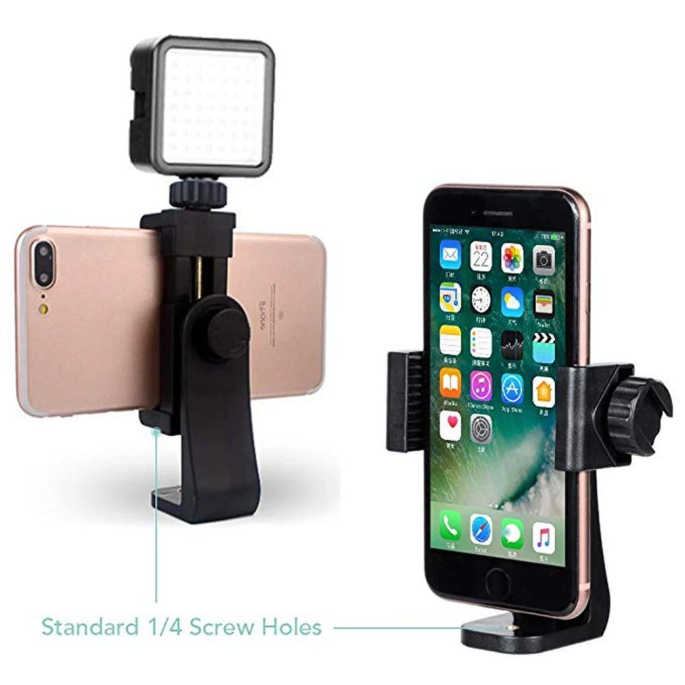 Universal Smartphone Tripod Mount – Clip Holder for Photos, Vlogs & Live Streams