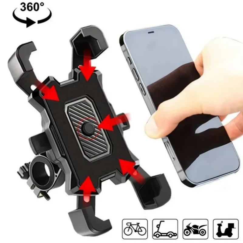 Fahrrad Handyhalterung Fahrradzubehör Motorrad Verstellbare Halterung 360° Drehbarer GPS-Clip Fahrrad MTB Zubehör Fahrräder Sport