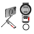 Flymile Magnetische Handyhalterung Karabiner Mount für iPhone 17 16 15 14 Zubehör Griff Stativadapter Kompatibel mit MagSafe